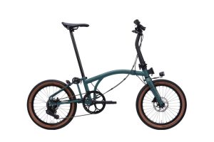 Bicicletta Pieghevole Brompton G line, Medium, Forest Green, parafanghi e portapacchi, copertoni Continental Contact Urban